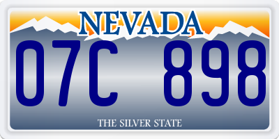 NV license plate 07C898