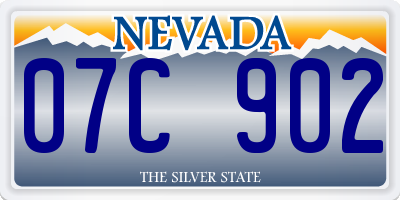 NV license plate 07C902