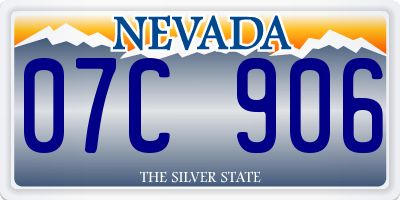 NV license plate 07C906