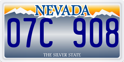 NV license plate 07C908