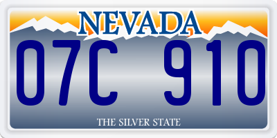 NV license plate 07C910