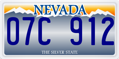 NV license plate 07C912