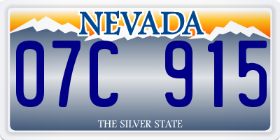 NV license plate 07C915