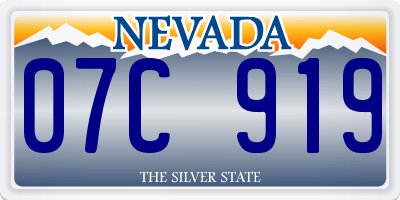 NV license plate 07C919