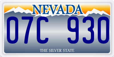 NV license plate 07C930