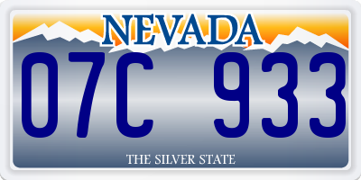 NV license plate 07C933