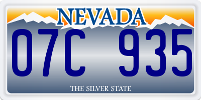 NV license plate 07C935