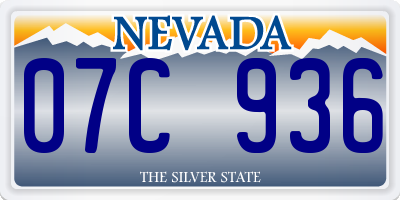 NV license plate 07C936