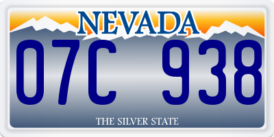 NV license plate 07C938