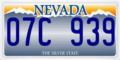 NV license plate 07C939