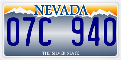 NV license plate 07C940