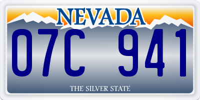 NV license plate 07C941