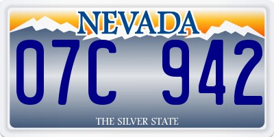 NV license plate 07C942