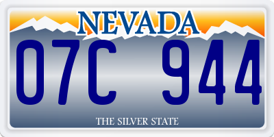 NV license plate 07C944