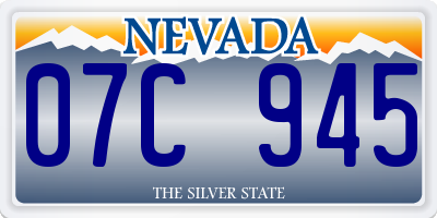 NV license plate 07C945
