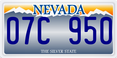 NV license plate 07C950