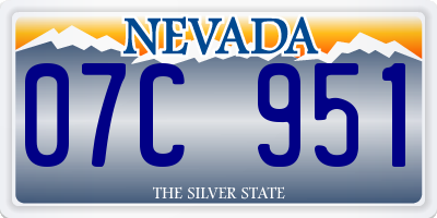 NV license plate 07C951