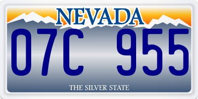 NV license plate 07C955