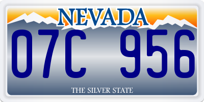 NV license plate 07C956