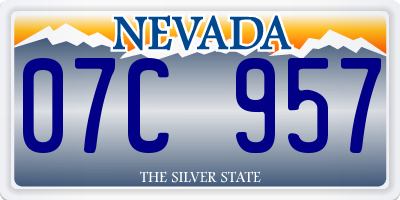 NV license plate 07C957