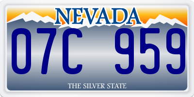 NV license plate 07C959