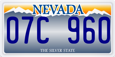 NV license plate 07C960