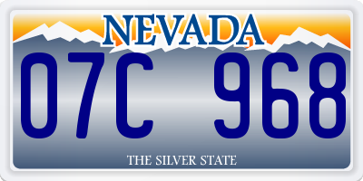 NV license plate 07C968