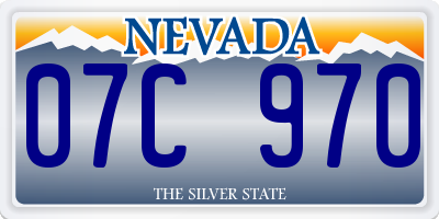 NV license plate 07C970