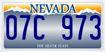 NV license plate 07C973