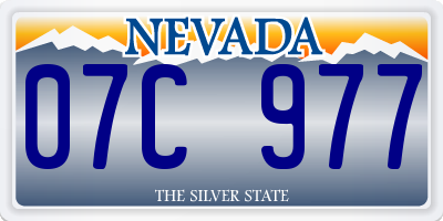 NV license plate 07C977