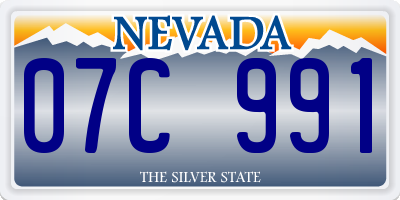 NV license plate 07C991
