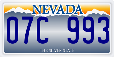 NV license plate 07C993