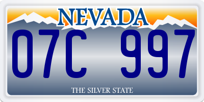 NV license plate 07C997