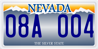 NV license plate 08A004