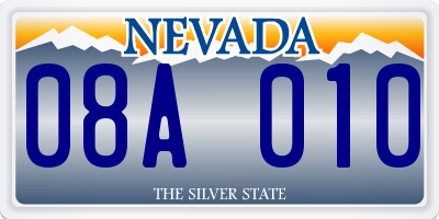 NV license plate 08A010