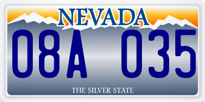 NV license plate 08A035