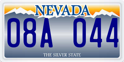 NV license plate 08A044