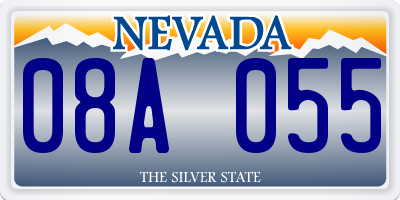 NV license plate 08A055