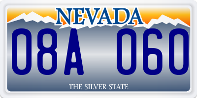 NV license plate 08A060