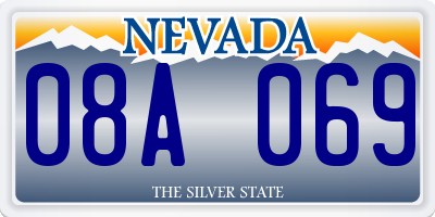 NV license plate 08A069