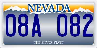 NV license plate 08A082