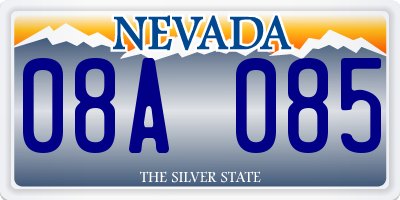 NV license plate 08A085