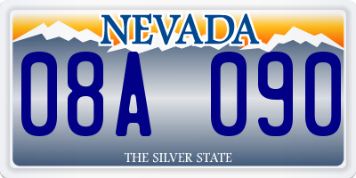 NV license plate 08A090