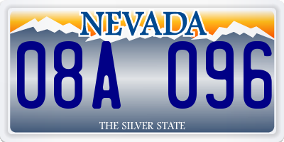 NV license plate 08A096