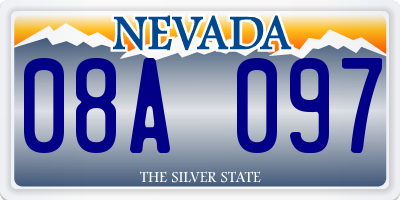 NV license plate 08A097