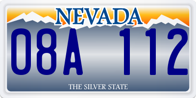 NV license plate 08A112