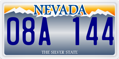 NV license plate 08A144