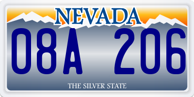 NV license plate 08A206