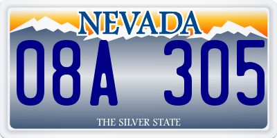 NV license plate 08A305