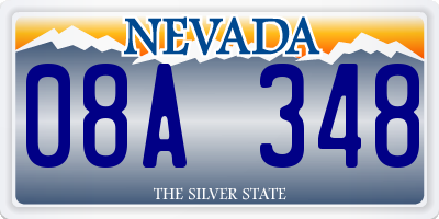 NV license plate 08A348